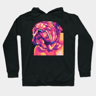 Great Bull Dog with PopArt Colour Hoodie